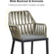 Clearance-PURPLE LEAF Modern Bar Stool Set of 2, Woven Counter Stools with Back, Bistro Bar Stools