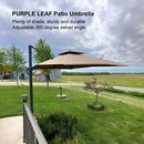 PURPLE LEAF Double Top 10 / 11 / 12 / 9 x 12 ft Square and Rectangle Outdoor Cantilever Umbrella