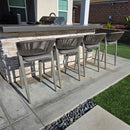 PURPLE LEAF Bar Stool Set of 2 Rattan Bar Stools Counter Stools with Back Metal Bar Height Stool Outdoor Bar Chair for Garden Kitchen