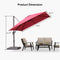 PURPLE LEAF Patio Cantilever Umbrella with Aluminum Offset Hanging for Pool Garden Deck