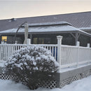 PURPLE LEAF Patio Gazebo for Pool Light Grey Hardtop Galvanized Steel Roof with Upgraded Curtains