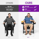 PURPLE LEAF Adirondack Chair Set of HDPE All-Weather Outdoor Fire Pit Chair with 24.6" Oversized Seat Wood-Textured Patio Adirondack Chair with Dual Cup Holders for Garden Deck Backyard