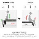 PURPLE LEAF Extra Large 2 Pieces Outdoor Aluminum Chaise Lounge Chair with Wheels