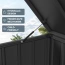 PURPLE LEAF Outdoor Deck Box Waterproof Lockable Storage Box Container with Lid Deck Organization for Patio Cushions Side Table Pool Accessories Garden Tools