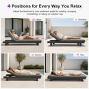 PURPLE LEAF Outdoor Standard Daybed for Patio,  Poolside Chaise Lounge Bed with Cushion, Olefin Blend Fabric, Aluminum Frame Sunbed for Deck and Backyard