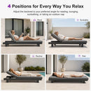 PURPLE LEAF Outdoor Daybed for Patio,  Poolside Chaise Lounge Bed with Cushion, Olefin Blend Fabric, Aluminum Frame Sunbed with Side Table for Deck and Backyard