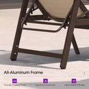 PURPLE LEAF Oversized Chaise Lounge Chair Outdoor Extra Wide Pool Lounge Chairs 5 Adjustable Position with Armrests and Side Table, Aluminum Patio Lounge Chair for Outside, Backyard, Pool