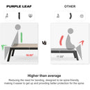 PURPLE LEAF Extra Large 2 Pieces Outdoor Aluminum Chaise Lounge Chair with Wheels