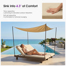 PURPLE LEAF Outdoor Daybed for Patio,  Poolside Chaise Lounge Bed with Cushion, Olefin Blend Fabric, Aluminum Frame Sunbed with Side Table for Deck and Backyard