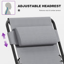 PURPLE LEAF Outdoor Reclining Chair Patio Zero Gravity Chaise Lounge Folding Chair with Removable Cushion Adjustable Headrest for Lawn Camping Beach Pool