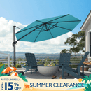 PURPLE LEAF Durable Patio Outdoor Umbrella Aluminum Round Cantilever Sun Yard Umbrellas For Pool, Deck
