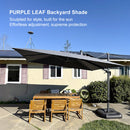 PURPLE LEAF Affordable Patio Umbrella Swivel Left-Right Tiliting Cantilever Umbrella