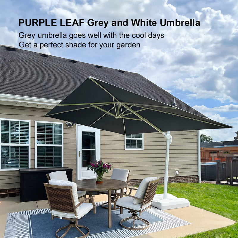 PURPLE LEAF White Outdoor Patio Umbrella Economical Large Patio Umbrellas