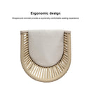 PURPLE LEAF Counter Stools, Bar Stools Set of 2 Rattan Bar Stools Wicker Bar Chairs Woven Aluminum Barstools with Back and Cushions