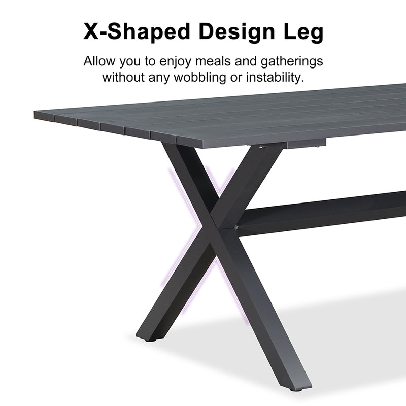 PURPLE LEAF Outdoor Dining Set Rattan Dining Chairs and Table for Garden Patio