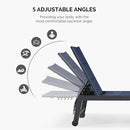 PURPLE LEAF Outdoor Aluminum Chaise Lounge Set of 3 with Wheels and Side Table for Outdoor Backyard Poolside