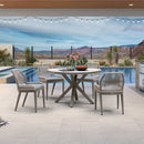 PURPLE LEAF 2 Pieces  Sunbrella Patio Dining Chairs with All-Weather Wicker Back and Comfortable Cushions for Deck, Garden, Kitchen