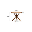 PURPLE LEAF Round & Rectangle Outdoor Dining Table HPL Aluminum Tabletop Modern Dining Table for Deck Kitchen
