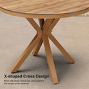 PURPLE LEAF Round & Rectangle Outdoor Dining Table HPL Aluminum Tabletop Modern Dining Table for Deck Kitchen