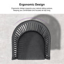 PURPLE LEAF 2 Pieces Patio Dining Chair Set Wicker Outdoor Furniture Seating Aluminum Bistro Set  with Cushions for Garden Kitchen