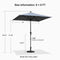 PURPLE LEAF Crank and Tilt Table Umbrella Outdoor Patio Market Umbrella with Visible Hand Crank System