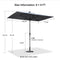 PURPLE LEAF Crank and Tilt Table Umbrella Outdoor Patio Market Umbrella with Visible Hand Crank System