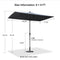 PURPLE LEAF Crank and Tilt Table Umbrella Outdoor Patio Market Umbrella with Visible Hand Crank System
