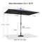 PURPLE LEAF Crank and Tilt Table Umbrella Outdoor Patio Market Umbrella with Visible Hand Crank System