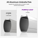 PURPLE LEAF 9x9ft Patio Cantilever Umbrella With Base for Garden Pool Porch