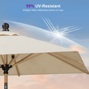 PURPLE LEAF Wood Pattern Tilting Patio Table Umbrella with Base, Outdoor Market Umbrella