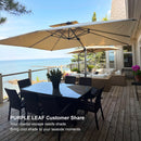 PURPLE LEAF Large Rectangular Porch Umbrella Outside Cantilever Patio Yard Umbrella