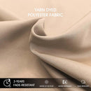 Purple Leaf beige outdoor umbrella fabric: yarn-dyed polyester, fade, UV, water, tear resistant.