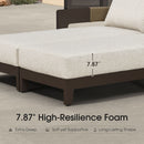 PURPLE LEAF outdoor daybed with 7.87 inch high-resilience foam cushion