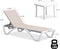 PURPLE LEAF Patio Chaise Lounge Chair Set Outside Aluminum Plastic Stackable Tanning Chairs with Side Table for Pool Sunbathing Beach Deck Outdoor Lounger