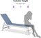 PURPLE LEAF Outdoor Chaise Lounge Chairs Set of 2 White Aluminum Lounge Chair Five-Position Adjustable Chaise with Wheels and Table for Pool Deck Patio