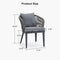PURPLE LEAF Patio Dining Sets with Aluminum Frame Table & Handwoven Wicker Chairs Grey