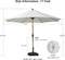 PURPLE LEAF Patio Market Umbrella Aluminum Outdoor Table Umbrella with Wood Color