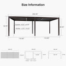 PURPLE LEAF Caesar Louvered Pergola Outdoor Adjustable Roof Modern Patio Aluminum Pergola for Deck Backyard Garden Hardtop Gazebo Bronze