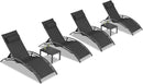 OPEN BOX I PURPLE LEAF Patio Chaise Lounge Set Outdoor Beach Pool Sunbathing Lawn Lounger Recliner Chair Outside Chairs with Side Table Included