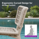 PURPLE LEAF Patio Counter Height Bar Stools Set of 2 Metal Bar Chairs with Back Wicker Woven Stools for Kitchen Island Pool Garden Outdoor Barstools