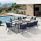 PURPLE LEAF Buler 4/8 Pieces Modern Patio Conversation Set with Rattan Chairs and Coffee Table Sofa for Poolside