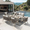 PURPLE LEAF Buler 4/8 Pieces Modern Patio Conversation Set with Rattan Chairs and Coffee Table Sofa for Poolside