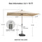 PURPLE LEAF Deluxe Aluminum Market Umbrella, Outdoor Table Umbrella for Patio, Porch