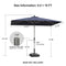 PURPLE LEAF Deluxe Aluminum Market Umbrella, Outdoor Table Umbrella for Patio, Porch