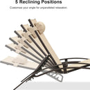 PURPLE LEAF Outdoor Chaise Lounge Chair  Patio Pool Lounger Bronze Aluminum Chairs with Side Table Adjustable Tanning Recliner for Outside Backyard Yard Deck Balcony Beach