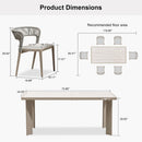PURPLE LEAF 7 / 9 / 11 pcs Outdoor Dining Set Patio Dining Furniture for Lawn Backyard Deck Brown