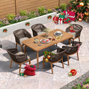 PURPLE LEAF 7/9/11 Pieces Patio Dining Set Cushions Wicker Outdoor Dining Table and Chairs