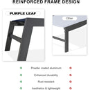 PURPLE LEAF Outdoor Aluminum Chaise Lounge Set of 3 with Wheels and Side Table for Outdoor Backyard Poolside