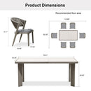 PURPLE LEAF 7 / 9 / 11 pcs Outdoor Dining Set Patio Dining Furniture for Lawn Backyard Deck Brown