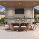 PURPLE LEAF 7 / 9 / 11 pcs Outdoor Dining Set Patio Dining Furniture for Lawn Backyard Deck Brown